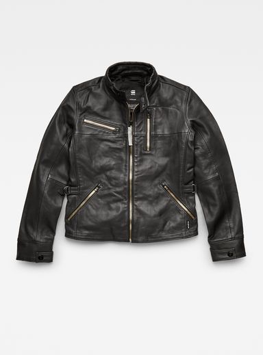 Leather Biker Jacket | ブラック | G-Star RAW® JP